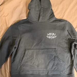 100% authentic AMIRI Black Hoodie with White Graphic Text